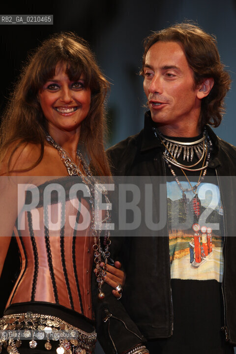 04/09/08 - 65th VENICE  INTERNATIONAL FILM FESTIVAL - RED CARPET FILM: YUPPI DU. ROSITA CELENTANO WITH HER BOYFRIEND SOLDANO