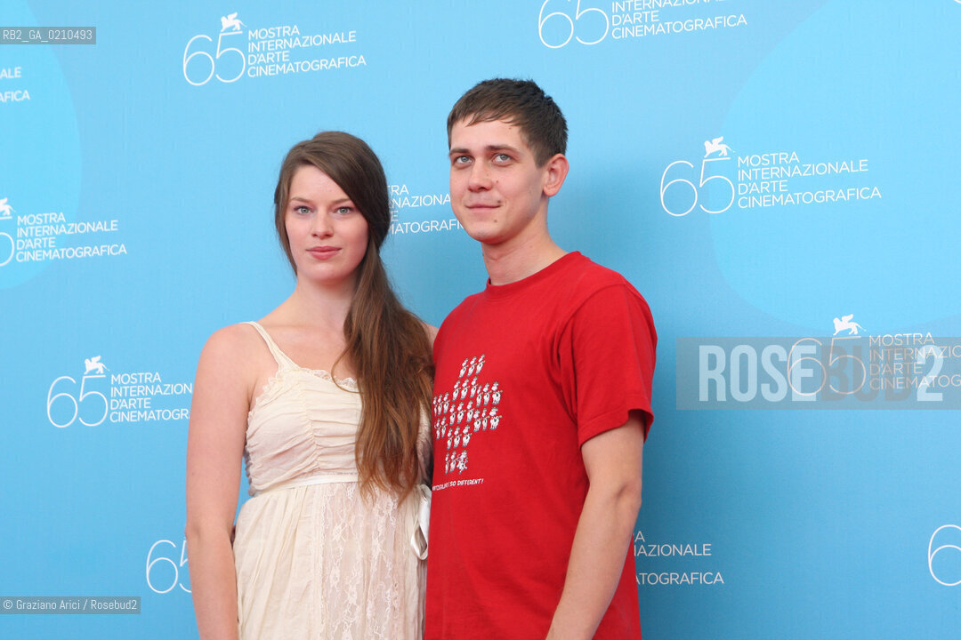 05/09/08 - 65th VENICE  INTERNATIONAL FILM FESTIVAL - FILM: UN LAC. THE ACTORS DIMITRY KUBASOV AND NATALIE REHOROVA