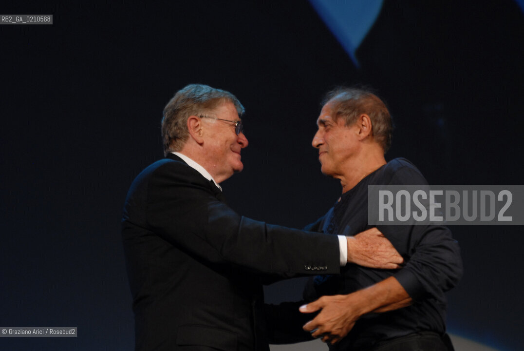 05/09/08 - 65th VENICE  INTERNATIONAL FILM FESTIVAL - ADRIANO CELENTANO GIVE THE GOLDEN LION FOR LIFETIME ACHIEVEMENT TO ERMANNO OLMI