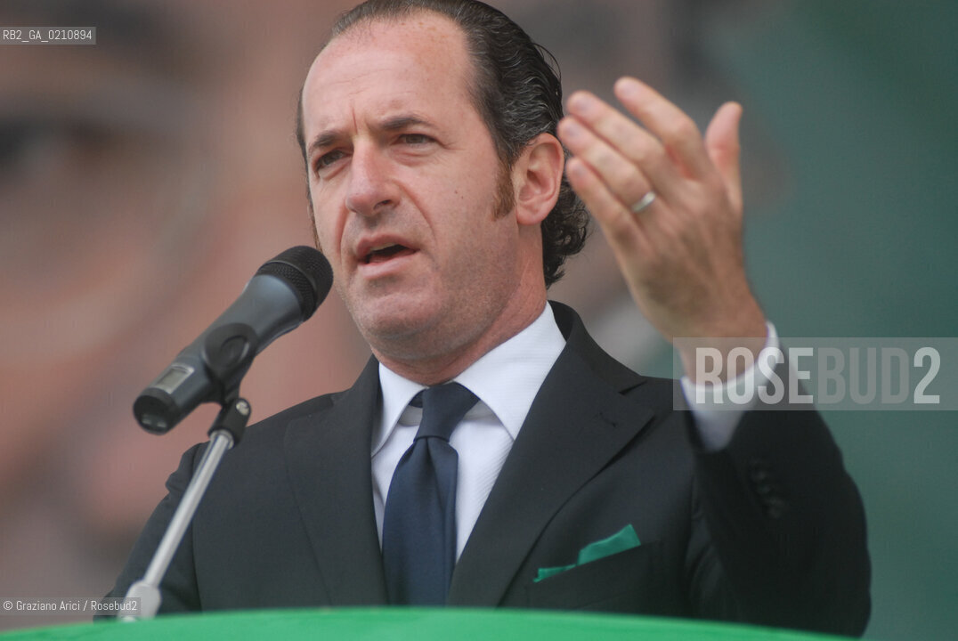 VENEZIA, 14-09-2008. FESTA DEI POPOLI PADANI ORGANIZZATA DA LEGA NORD. IL MINISTRO DELLAGRICOLTURA LUCA ZAIA © MARTABUSO/ARICI/GRAZIANERI POLITICA  POLITICA
