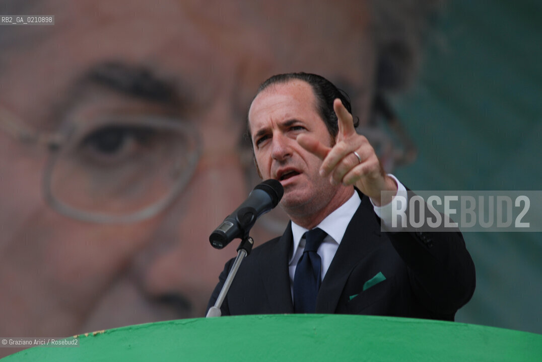 VENEZIA, 14-09-2008. FESTA DEI POPOLI PADANI ORGANIZZATA DA LEGA NORD. IL MINISTRO DELLAGRICOLTURA LUCA ZAIA © MARTABUSO/ARICI/GRAZIANERI POLITICA  POLITICA