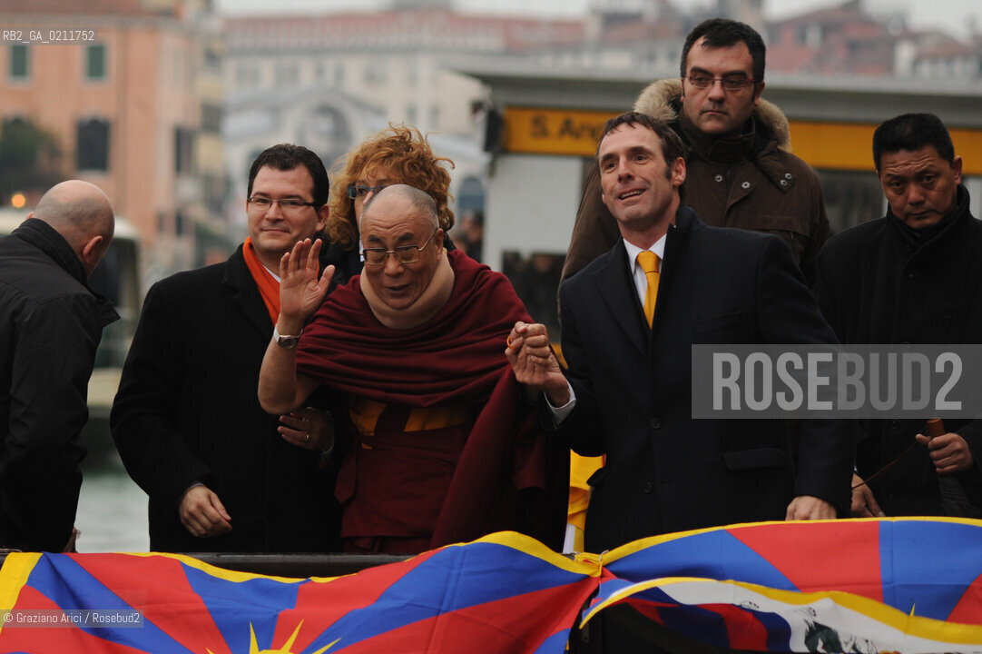 VENICE,10.02.2009. OFFICIAL VISIT OF THE DALAI LAMA,TENZIN GYATSO, TO VENICE ©MARTABUSO/ARICI/GRAZIANERI POLITICA RELIGIONE