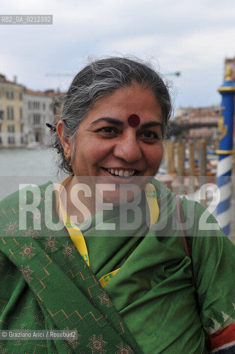 VENICE 23/04/09 - THE INDIAN PHISICIST, ENVINROMENTAL AND ECOLOGIC SCIENTIST VANDANA SHIVA ©Graziano Arici/Rosebud2 ECOLOGIA FISICA