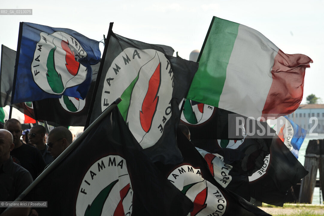 VENEZIA 30/05/09 - DEMONSTRATION OF THE PARTY MOVIMENTO SOCIALE FIAMMA TRICOLORE IN VENICE ©Graziano Arici/Rosebud2 FASCISTI FASCISMO DESTRA