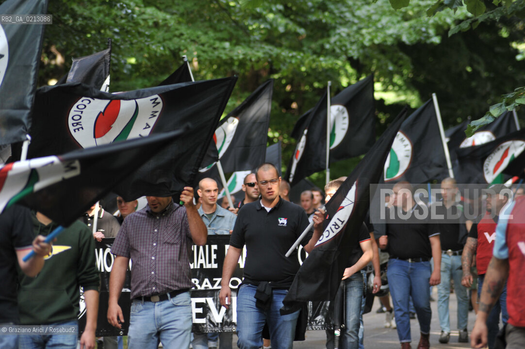 VENEZIA 30/05/09 - DEMONSTRATION OF THE PARTY MOVIMENTO SOCIALE FIAMMA TRICOLORE IN VENICE ©Graziano Arici/Rosebud2 FASCISTI FASCISMO DESTRA