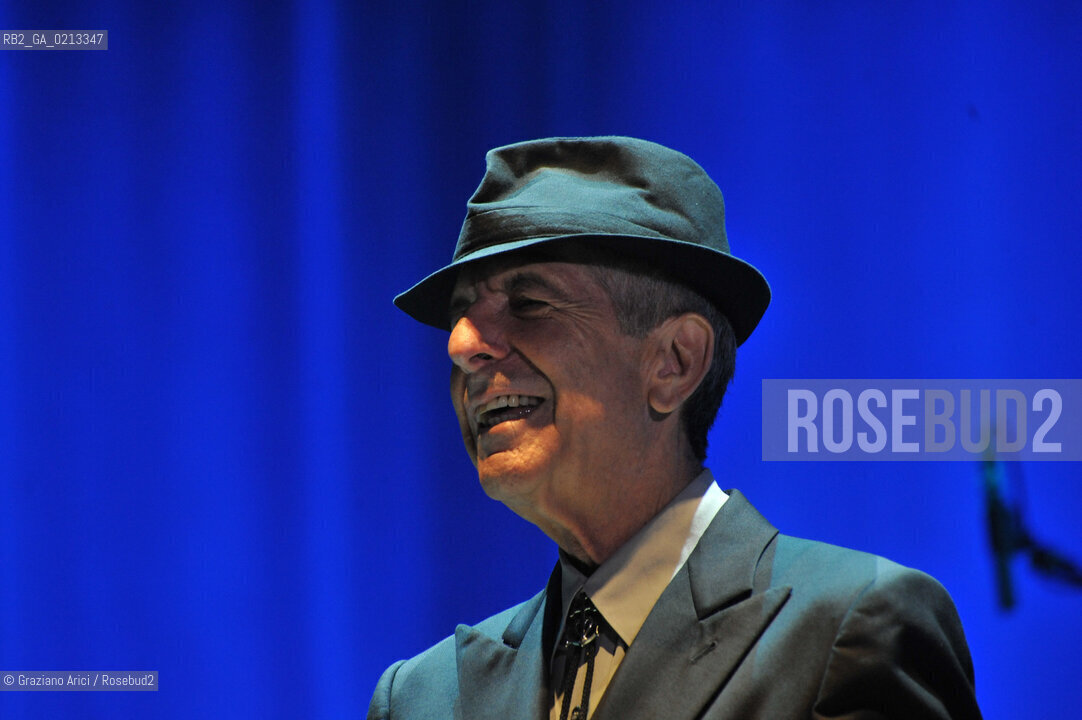 VENEZIA 3/08/2009 - THE SINGER LEONARD COHEN IN CONCERT IN VENICE ©Graziano Arici/Rosebud2 MUSICA POP ROCK