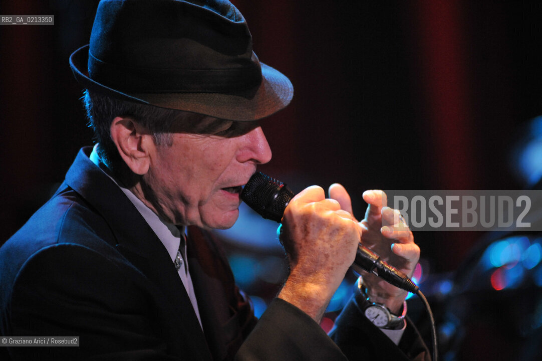 VENEZIA 3/08/2009 - THE SINGER LEONARD COHEN IN CONCERT IN VENICE ©Graziano Arici/Rosebud2 MUSICA POP ROCK