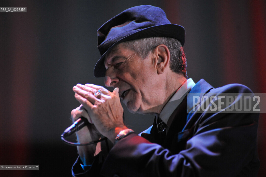 VENEZIA 3/08/2009 - THE SINGER LEONARD COHEN IN CONCERT IN VENICE ©Graziano Arici/Rosebud2 MUSICA POP ROCK