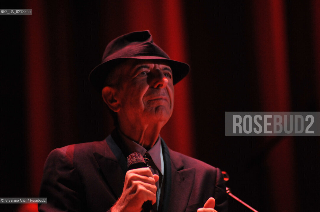 VENEZIA 3/08/2009 - THE SINGER LEONARD COHEN IN CONCERT IN VENICE ©Graziano Arici/Rosebud2 MUSICA POP ROCK