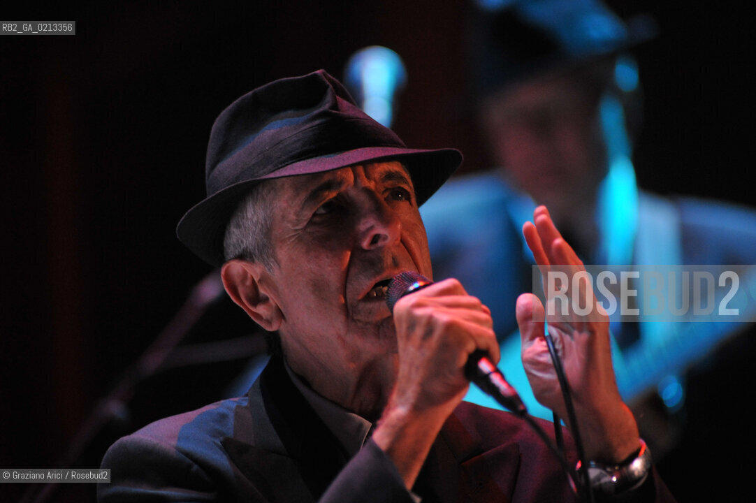 VENEZIA 3/08/2009 - THE SINGER LEONARD COHEN IN CONCERT IN VENICE ©Graziano Arici/Rosebud2 MUSICA POP ROCK