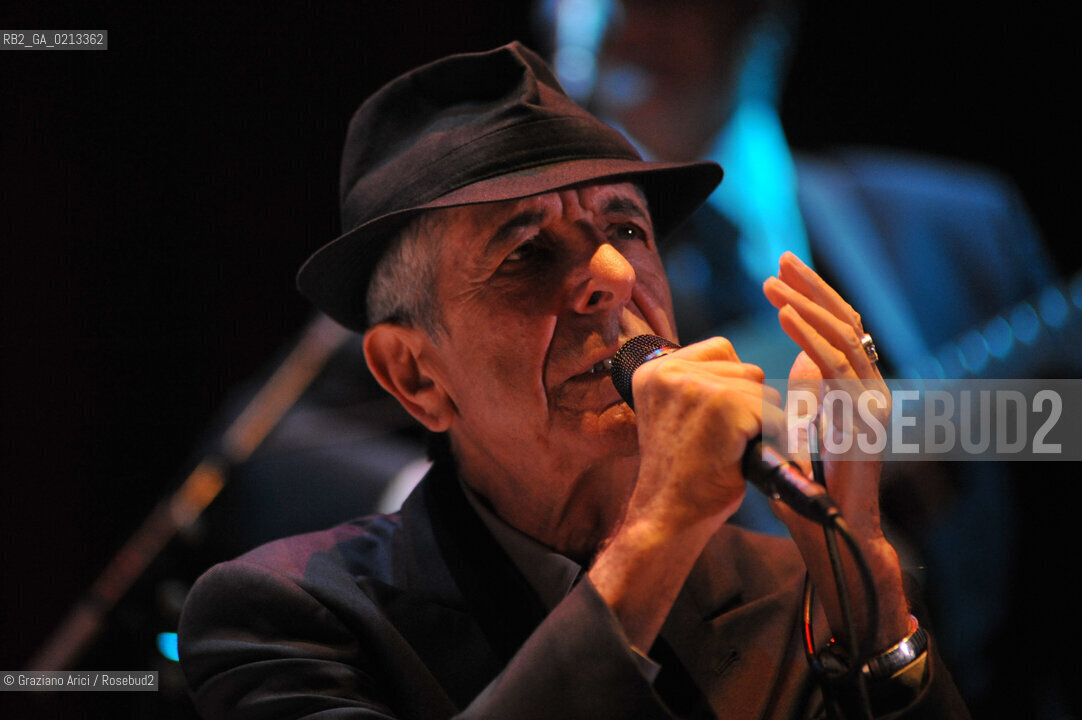 VENEZIA 3/08/2009 - THE SINGER LEONARD COHEN IN CONCERT IN VENICE ©Graziano Arici/Rosebud2 MUSICA POP ROCK