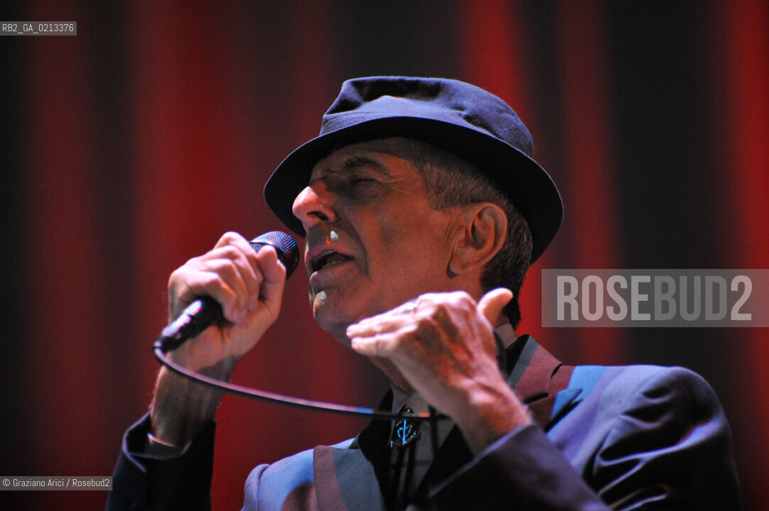 VENEZIA 3/08/2009 - THE SINGER LEONARD COHEN IN CONCERT IN VENICE ©Graziano Arici/Rosebud2 MUSICA POP ROCK
