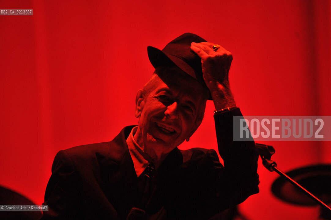 VENEZIA 3/08/2009 - THE SINGER LEONARD COHEN IN CONCERT IN VENICE ©Graziano Arici/Rosebud2 MUSICA POP ROCK