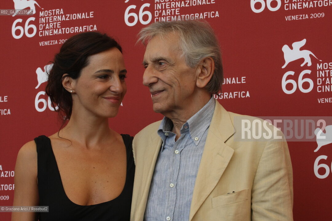 Italy, Venice - September 03, 2009.66th VENICE INTERNATIONAL FILM FESTIVAL - FILM: LE OMBRE ROSSE. THE ACTORS VALENTINA CARNELUTTI  AND ROBERTO HERLITZKA