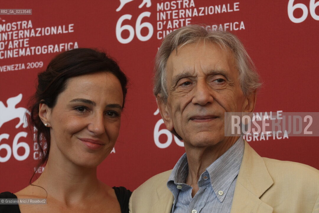 Italy, Venice - September 03, 2009.66th VENICE INTERNATIONAL FILM FESTIVAL - FILM: LE OMBRE ROSSE. THE ACTORS VALENTINA CARNELUTTI  AND ROBERTO HERLITZKA