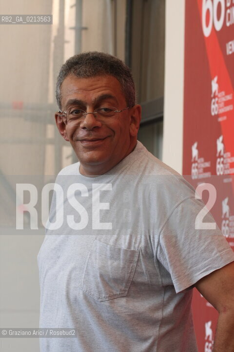 Italy, Venice - September 03, 2009.66th VENICE INTERNATIONAL FILM FESTIVAL - FILM: EHKY YA SCHAHRAZAD (SCHEHERAZADE, TELL ME A STORY). THE DIRECTOR YOUSRY NASRALLAH