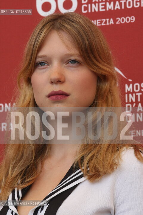 Italy, Venice - September 04th, 2009.66th VENICE INTERNATIONAL FILM FESTIVAL - FILM: LOURDES - THE ACTRESS LÉA SEYDOUX