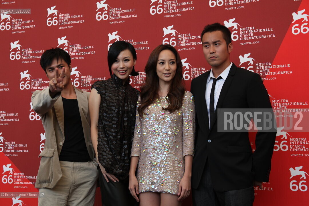 Italy, Venice - September 04th, 2009.66th VENICE INTERNATIONAL FILM FESTIVAL - FILM LEI WANGZI (PRINCE OF TEARS) - LEFT TO RIGHT: THE ACTORS FAN CHIH-WEI, XUAN ZHU, TERRI KWAN, JOSEPH CHANG