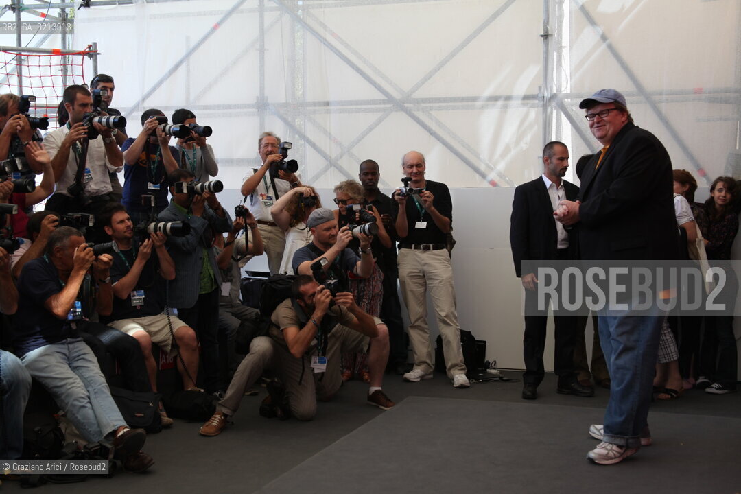 Italy, Venice - September 06th, 2009.66th VENICE INTERNATIONAL FILM FESTIVAL - FILM:CAPITALISM: A LOVE STORY. THE DIRECTOR MICHAEL MOORE.