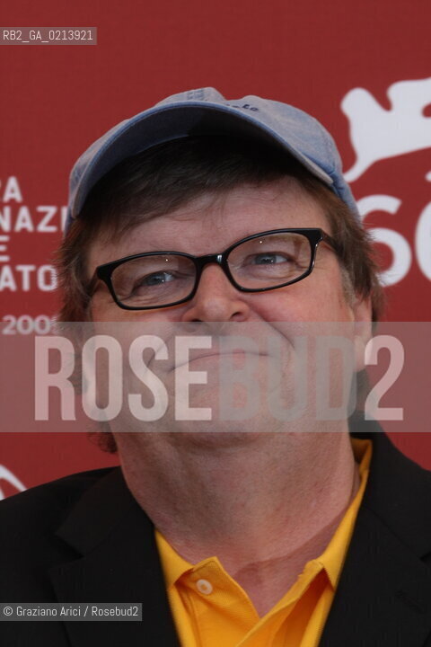 Italy, Venice - September 06th, 2009.66th VENICE INTERNATIONAL FILM FESTIVAL - FILM:CAPITALISM: A LOVE STORY. THE DIRECTOR MICHAEL MOORE.