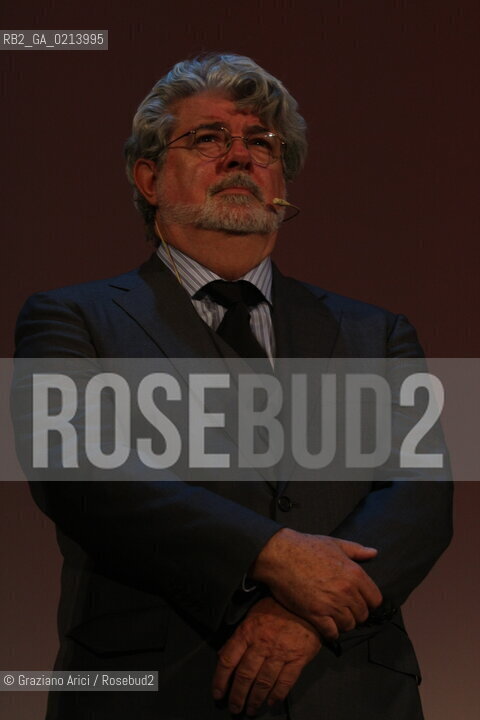 Italy, Venice - September 06th, 2009.66th VENICE INTERNATIONAL FILM FESTIVAL - GOLDEN LION FOR LIFETIME ACHIEVEMENT TO JOHN LASSETER AND THE PIXAR DIRECTORS..THE DIRECTOR GEORGE LUCAS AT THE CEREMONY.