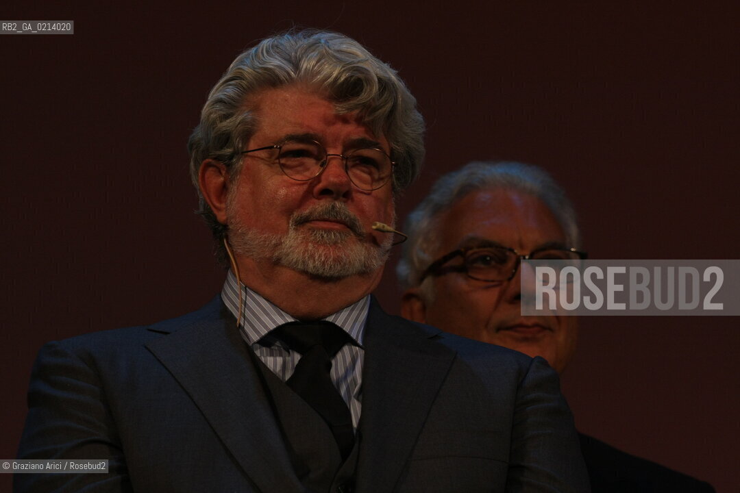 Italy, Venice - September 06th, 2009.66th VENICE INTERNATIONAL FILM FESTIVAL - .GOLDEN LION FOR LIFETIME ACHIEVEMENT TO JOHN LASSETER AND THE PIXAR DIRECTORS. .THE DIRECTOR GEORGE LUCAS AT THE CEREMONY