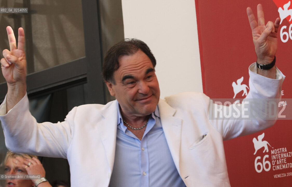 Italy, Venice - September 06th, 2009.66th VENICE INTERNATIONAL FILM FESTIVAL - FILM: SOUTH OF THE BORDER. THE DIRECTOR OLIVER STONE