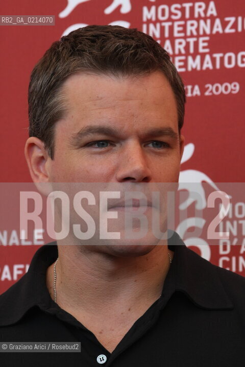 Italy, Venice - September 06th, 2009.66th VENICE INTERNATIONAL FILM FESTIVAL - FILM: THE INFORMANT! - THE ACTOR MATT DAMON.
