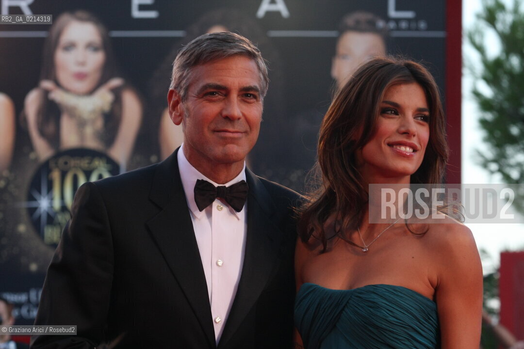 Italy, Venice - September 08th, 2009.66th VENICE INTERNATIONAL FILM FESTIVAL - RED CARPET FILM: THE MEN WHO STARE AT GOATS. THE ACTOR GEORGE CLOONEY WITH HIS GIRLFRIEND ELISABETTA CANALIS