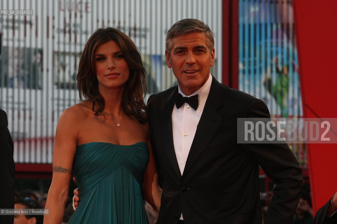 Italy, Venice - September 08th, 2009.66th VENICE INTERNATIONAL FILM FESTIVAL - RED CARPET FILM: THE MEN WHO STARE AT GOATS. THE ACTOR GEORGE CLOONEY WITH HIS GIRLFRIEND ELISABETTA CANALIS