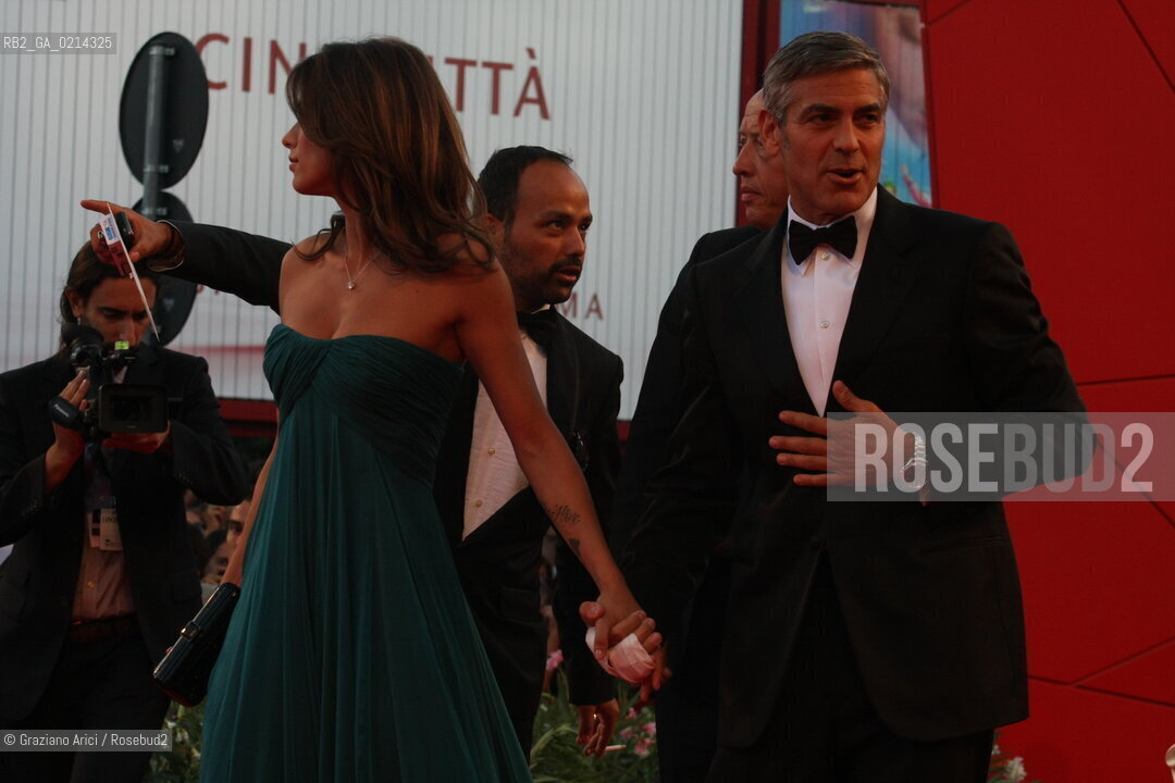 Italy, Venice - September 08th, 2009.66th VENICE INTERNATIONAL FILM FESTIVAL - RED CARPET FILM: THE MEN WHO STARE AT GOATS. THE ACTOR GEORGE CLOONEY WITH HIS GIRLFRIEND ELISABETTA CANALIS