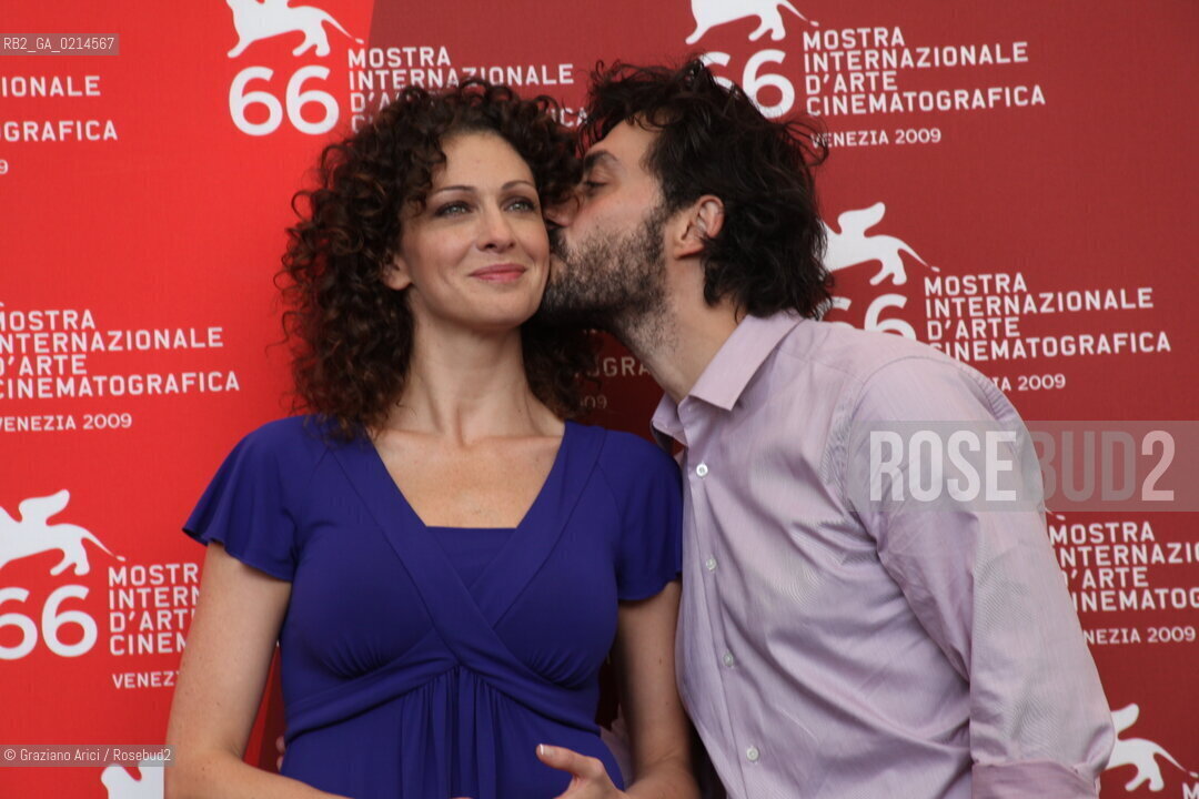 Italy, Venice - September 10th, 2009.66th VENICE INTERNATIONAL FILM FESTIVAL - FILM: LA DOPPIA ORA. THE ACTRESS KSENIA RAPPOPORT WITH THE ACTOR FILIPPO TIMI