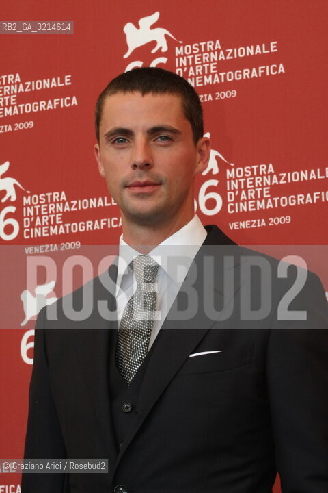 Italy, Venice - September 10th, 2009.66th VENICE INTERNATIONAL FILM FESTIVAL - FILM: A SINGLE MAN. THE ACTOR MATTHEW GOODE.
