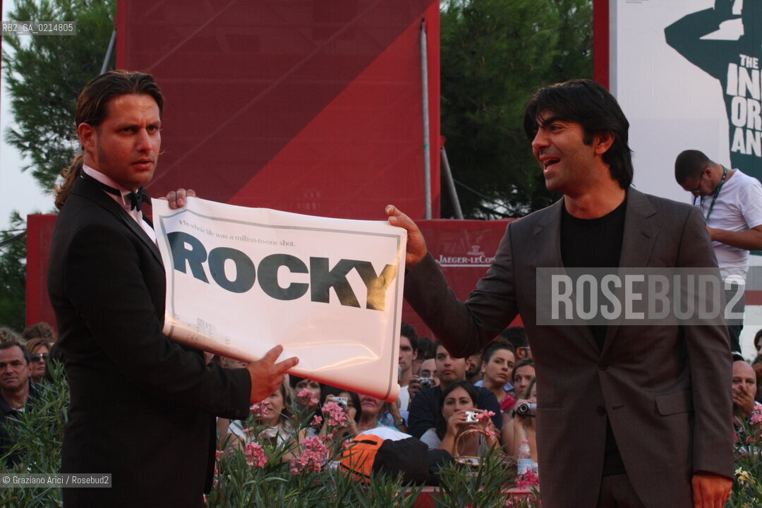 Italy, Venice - September 12th, 2009.66th VENICE INTERNATIONAL FILM FESTIVAL - RED CARPET OFFICIAL AWARDS -THE DIRECTOR FATIH AKIN (RIGHT) WITH THE ACTOR ADAM BOUSDOUKOS