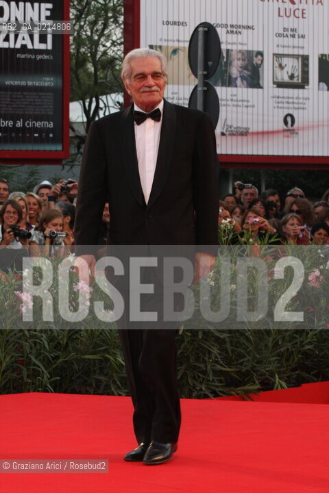 Italy, Venice - September 12th, 2009.66th VENICE INTERNATIONAL FILM FESTIVAL - RED CARPET OFFICIAL AWARDS - THE ACTOR OMAR SHARIF