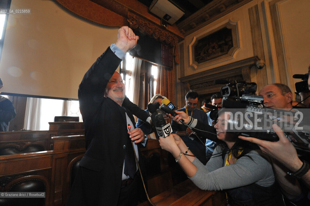 Venice 30/3/10 - Local council elections for the Mayor of Venice : The new elected Mayor Giorgio Orsoni sindaco politica ©Graziano Arici/Rosebud2