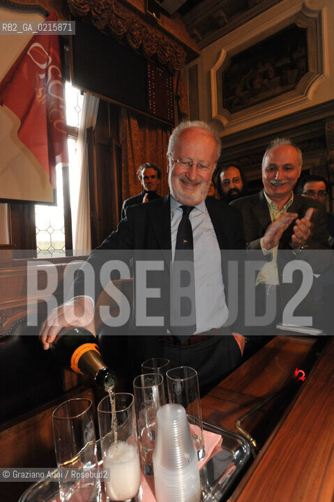 Venice 30/3/10 - Local council elections for the Mayor of Venice : The new elected Mayor Giorgio Orsoni sindaco politica ©Graziano Arici/Rosebud2