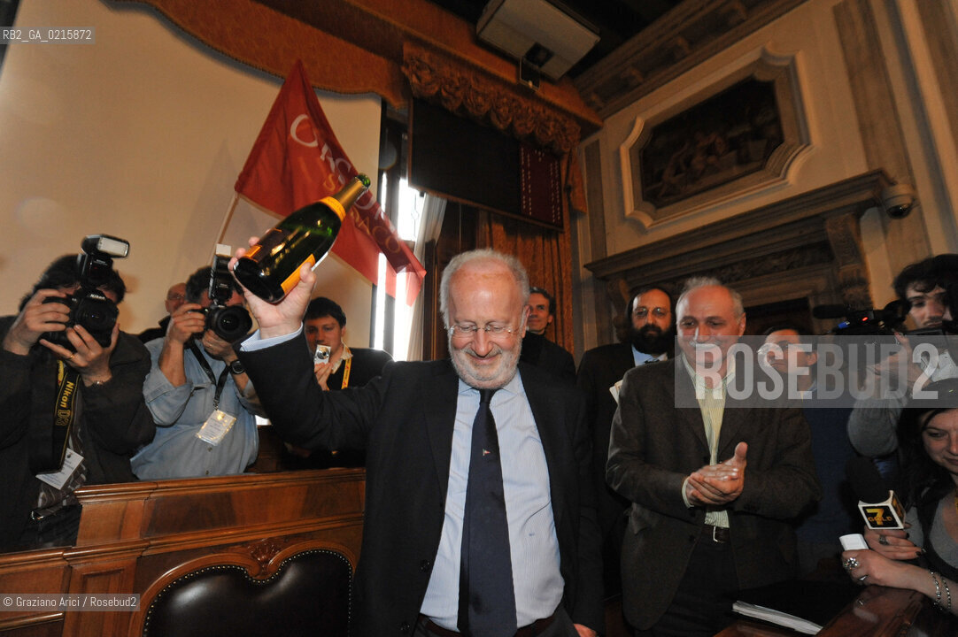 Venice 30/3/10 - Local council elections for the Mayor of Venice : The new elected Mayor Giorgio Orsoni sindaco politica ©Graziano Arici/Rosebud2