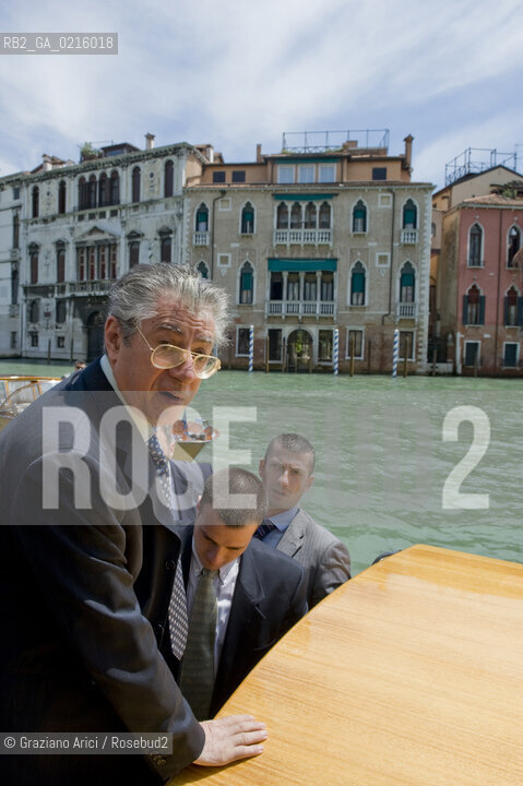 Venice 17/5/10 - The minister for the Reform Umberto Bossi, visiting Venice  politica Lega  ©Graziano Arici/Rosebud2