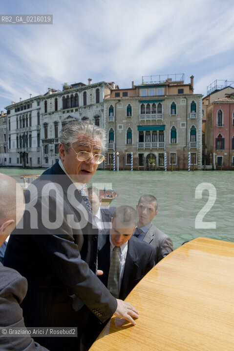 Venice 17/5/10 - The minister for the Reform Umberto Bossi, visiting Venice  politica Lega  ©Graziano Arici/Rosebud2