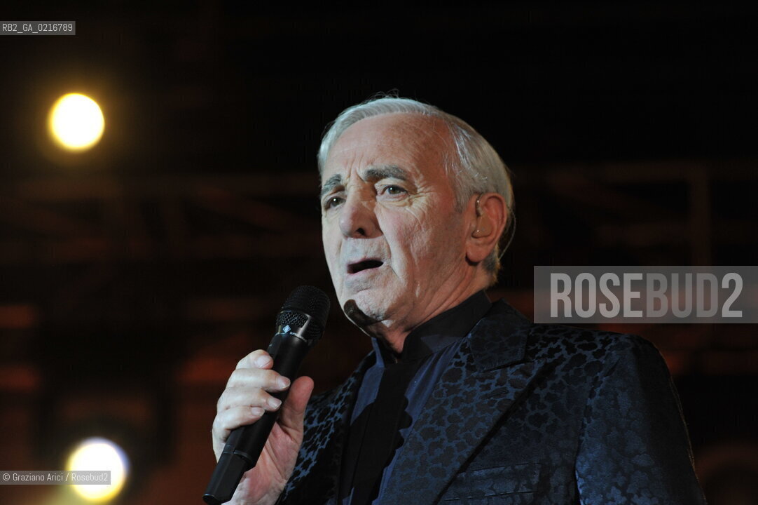 Venice 16/7/10 - The singer and composer Charles Aznavour in Concert in S.Mark Square musica cantante©Graziano Arici/Rosebud2