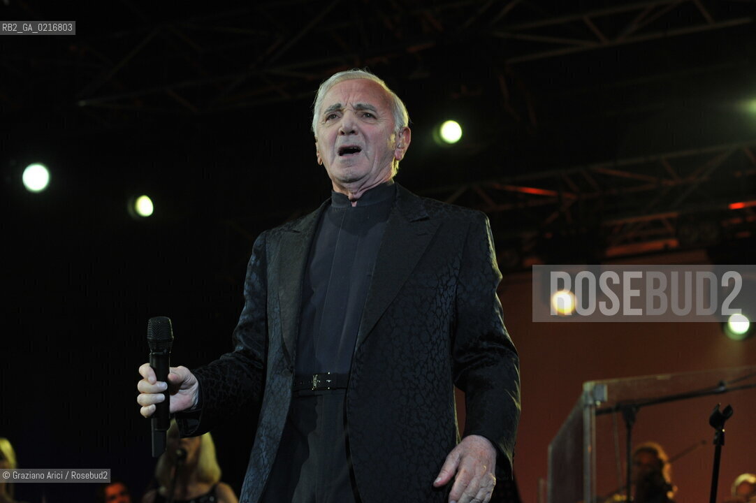 Venice 16/7/10 - The singer and composer Charles Aznavour in Concert in S.Mark Square musica cantante©Graziano Arici/Rosebud2