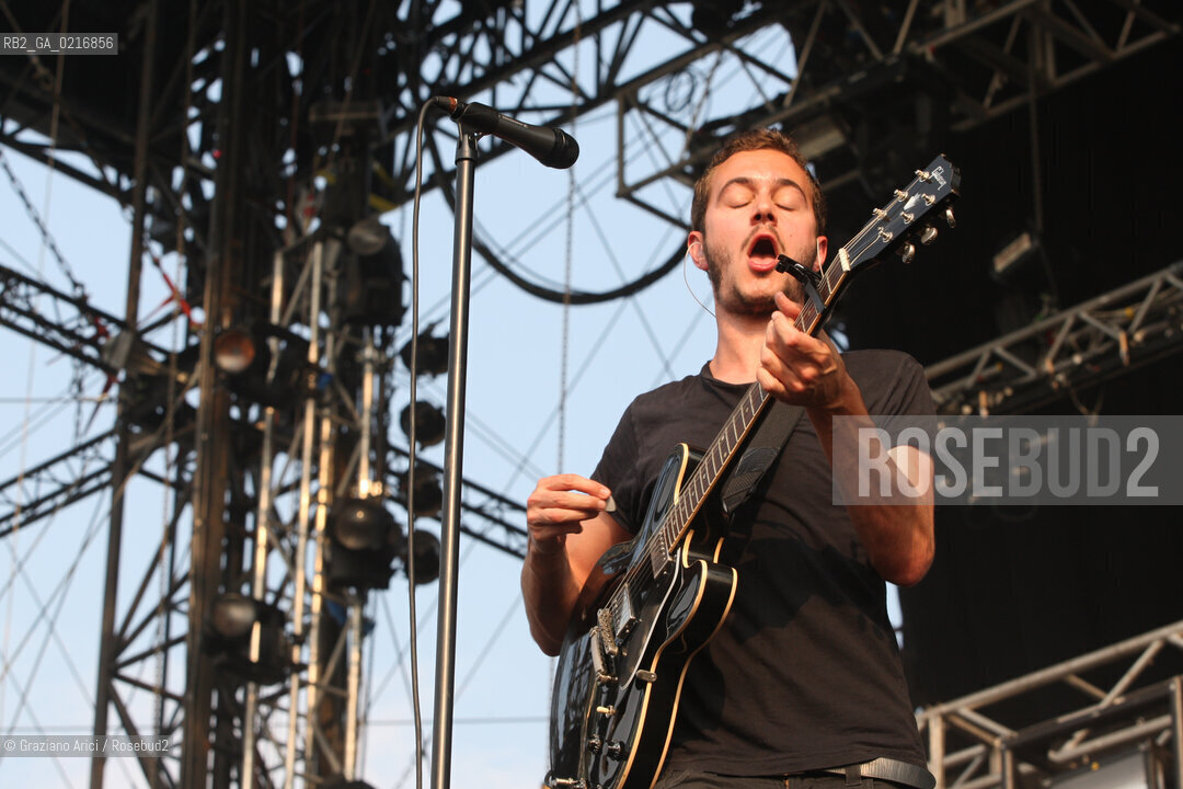 04/07/10 Mestre Parco S.Giuliano (Venice) - Heineken Jammin Festival : The rock band Editors : Tom Smith musica rock ©Graziano Arici/Rosebud2
