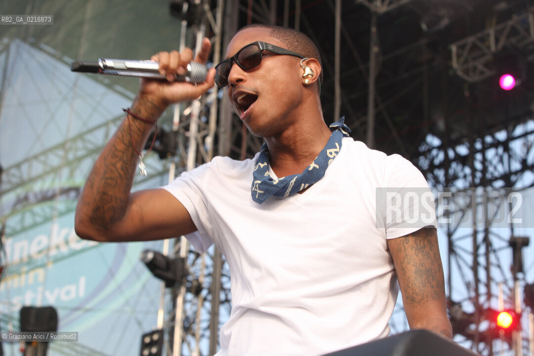 04/07/10 Mestre Parco S.Giuliano (Venice) - Heineken Jammin Festival : The rock band  N.E.R.D. : Pharrell Williams musica rock ©Graziano Arici/Rosebud2