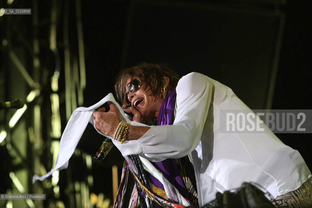 03/07/10 Mestre Parco S.Giuliano (Venice) - Heineken Jammin Festival : The rock group The Aerosmith : Steven Tyler musica rock ©Graziano Arici/Rosebud2