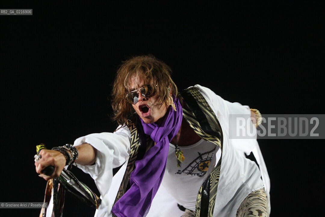 03/07/10 Mestre Parco S.Giuliano (Venice) - Heineken Jammin Festival : The rock group The Aerosmith : Steven Tyler musica rock ©Graziano Arici/Rosebud2
