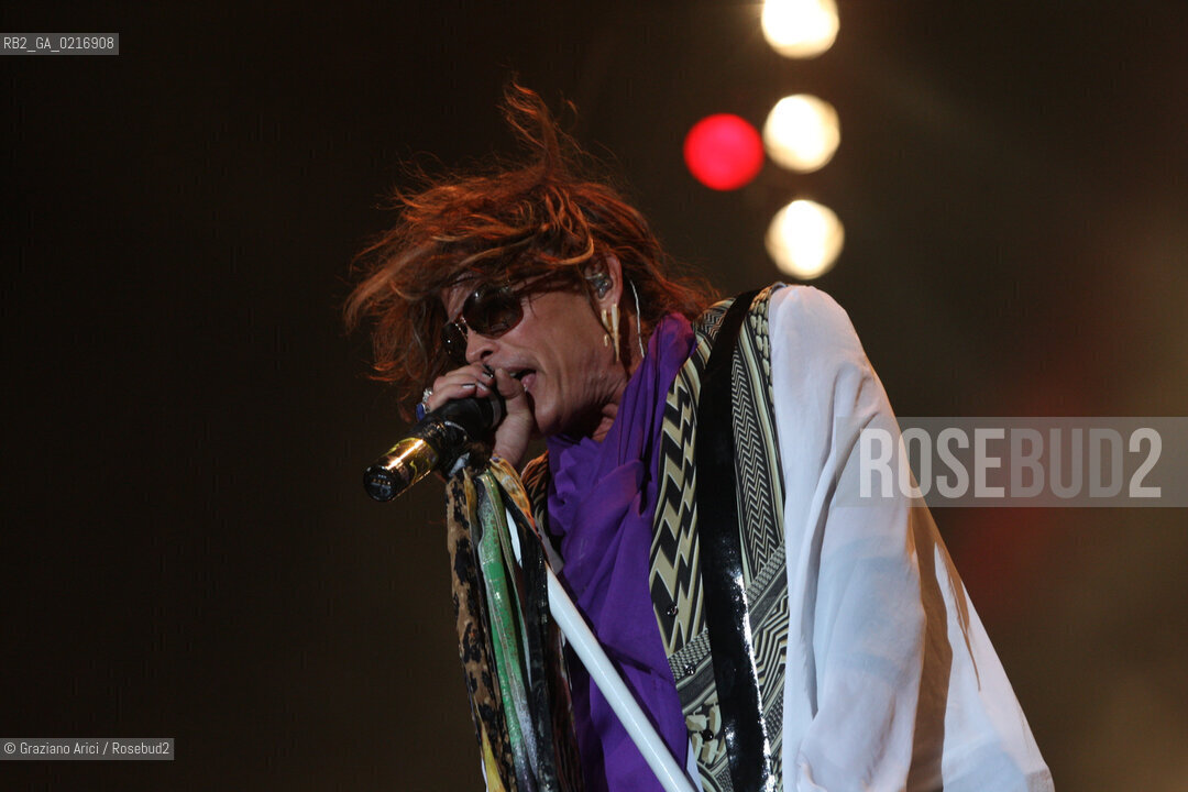 03/07/10 Mestre Parco S.Giuliano (Venice) - Heineken Jammin Festival : The rock group The Aerosmith : Steven Tyler musica rock ©Graziano Arici/Rosebud2