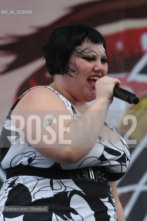 06/07/10 Mestre Parco S.Giuliano (Venice) - Heineken Jammin Festival : the rock band Gossip : Beth Ditto  musica rock ©Graziano Arici/Rosebud2