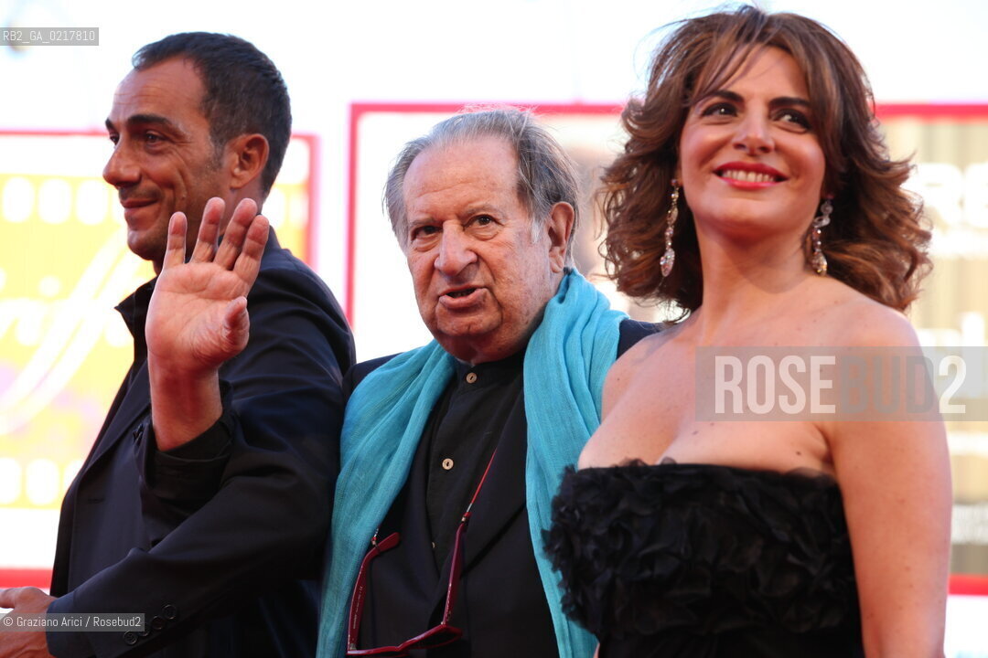 67th Venice International Film Festival - Venice September 1, 2010 - Red Carpet Opening Ceremony and film Black Swan - The director Tinto Brass with Caterina Varzi