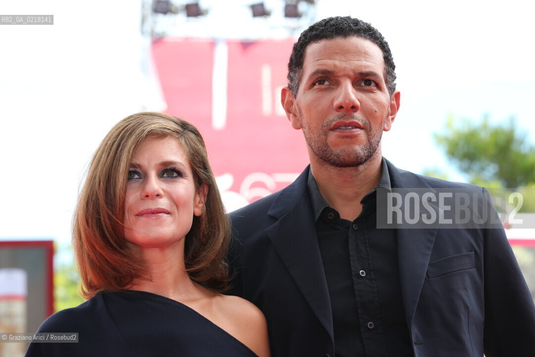 67th Venice International Film Festival - Venice September 3, 2010 - Red Carpet of the film Happy Few - Actors Marina Fois with Roschdy Zem.